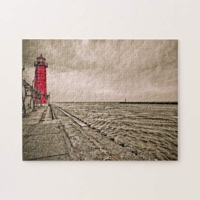 USA, Michigan, Grand Haven Lighthouse (Horizontal)