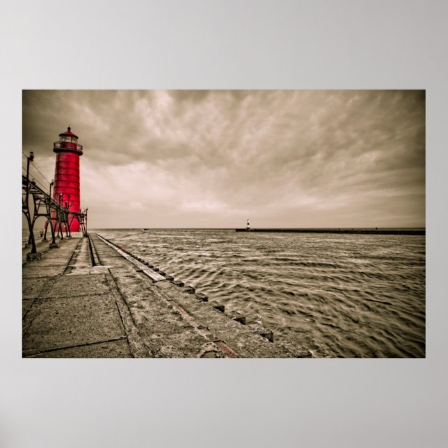 USA, Michigan, Großhaven-Leuchtturm Poster (Vorne)