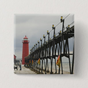 USA, Michigan, Lake Michigan Ufer, Grand Haven: Button