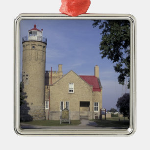 USA, Michigan Old Mackinac Point Leuchtturm Silbernes Ornament