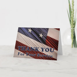 USA-Militärveteranen-patriotische Flagge danken Dankeskarte