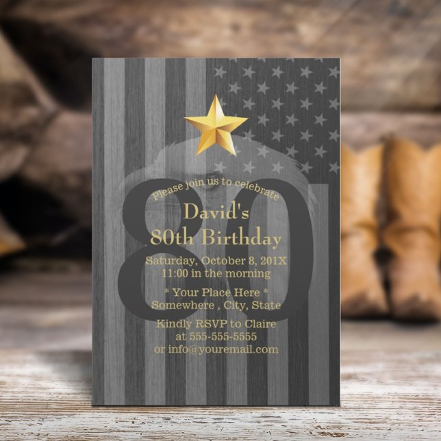 USA Military Veteran Bald Eagle Birthday Party Einladung (Von Creator hochgeladen)