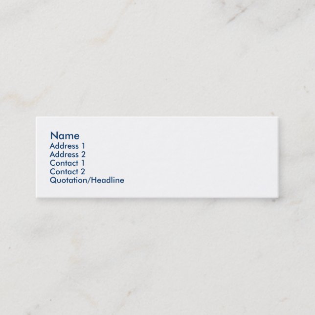 USA MINI VISITENKARTE (Vorderseite)