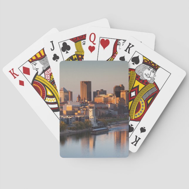 USA, Minnesota, Minneapolis, St. Paul 3 Spielkarten (Rückseite)
