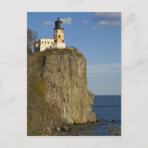 USA, Minnesota. Split Rock Leuchtturm am See Postkarte
