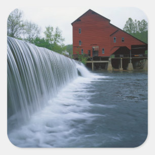 USA, Missouri, Ozark Landkreis, Rockbridge Mill. Quadratischer Aufkleber