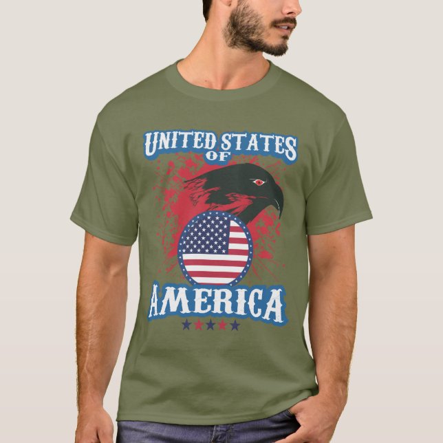 USA mit Adler T-Shirt (Vorderseite)