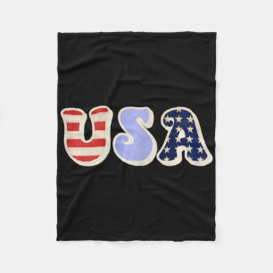 USA mit amerikanischer Fahne für Teen Girls Women  Fleecedecke