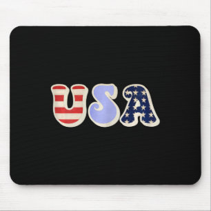 USA mit amerikanischer Fahne für Teen Girls Women Mousepad