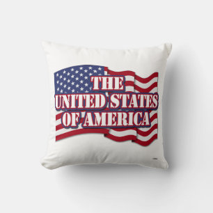 USA mit US-Flagge Kissen