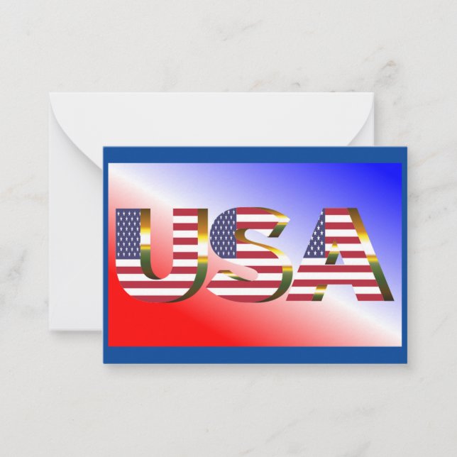 USA MITTEILUNGSKARTE (Vorderseite)