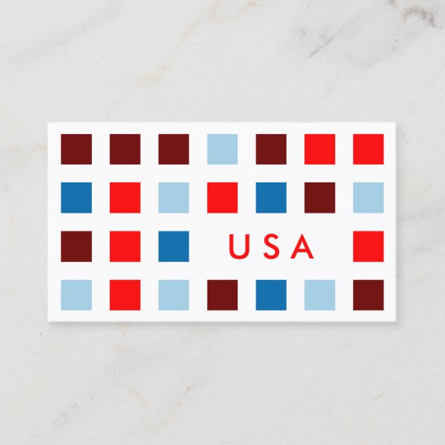 USA-Mod-Quadrate Visitenkarte (Vorderseite)