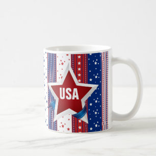 USA Monogram Americana Patriotic Kaffeetasse