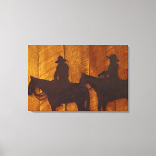 USA, Montana, Boulder River Cowboys auf Pferden Leinwanddruck