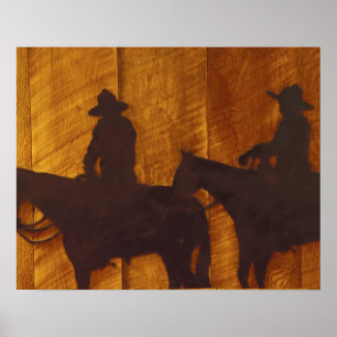 USA, Montana, Boulder River Cowboys auf Pferden Poster
