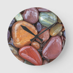 USA, Montana, Clark Fork River, Steine 2 Runde Wanduhr