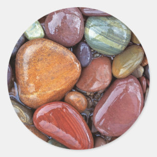 USA, Montana, Clark Fork River, Stones 2 Runder Aufkleber