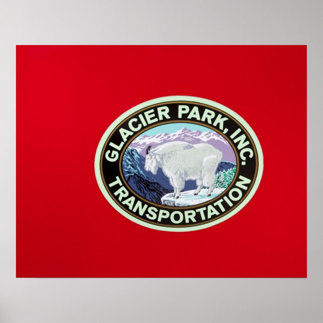 USA, Montana, Glacier National Park, Vintag 2 Poster (Vorne)