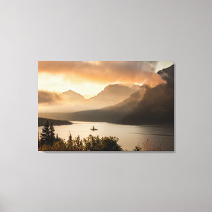USA, Montana, Glacier-Nationalpark. Sonnenaufgang Leinwanddruck