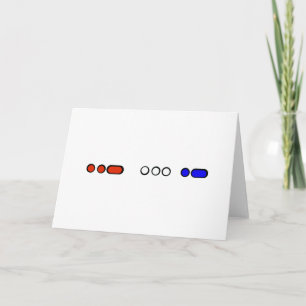 USA Morse Code Colored Note Card Karte