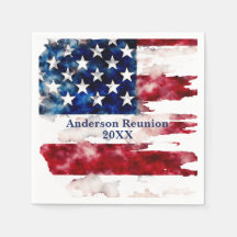 USA Nachname Name Benutzerdefinierte Flaggenfarben