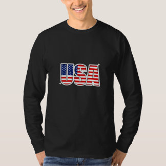 USA Name Basic Langarm T-Shirt