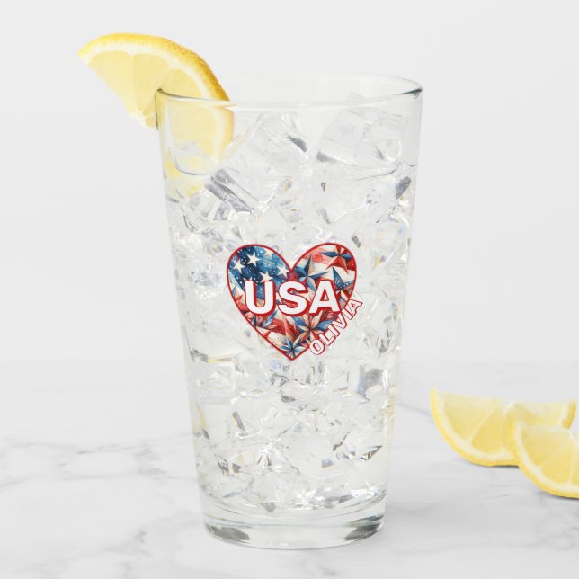 USA Name Glas (Vorderseite Ice)