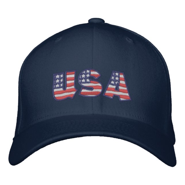 USA NB BESTICKTE BASEBALLKAPPE (Vorderseite)