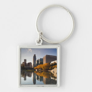USA, Nebraska, Omaha, Gene Leahy Mall, Skyline Schlüsselanhänger