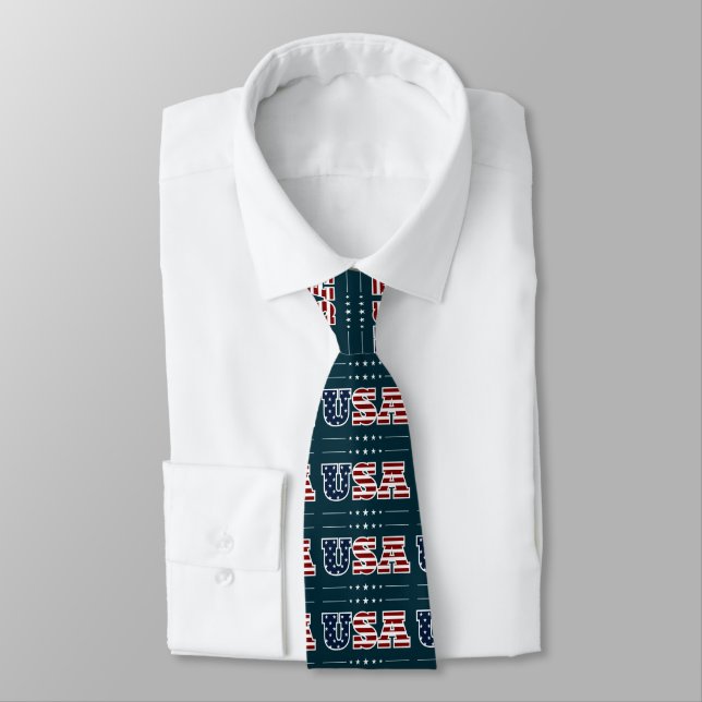USA Necktie Krawatte (Gebunden)