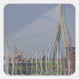 USA, Neuengland, Massachusetts, Boston, Boote Quadratischer Aufkleber