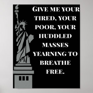 Usa Neuer Koloß Freiheitsstatue Antirassismus Poster