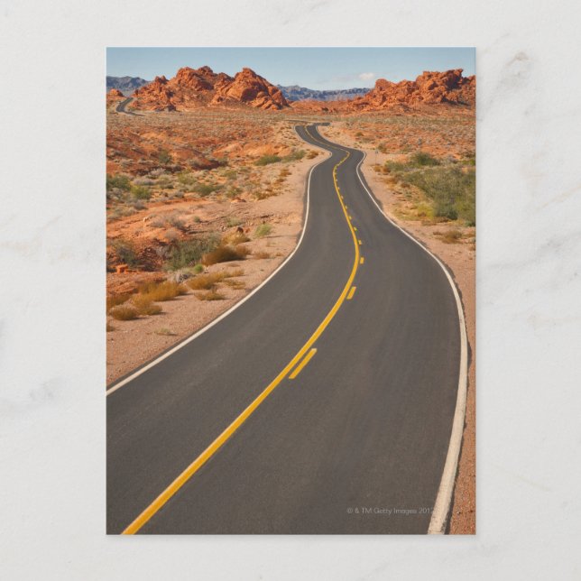 USA, Nevada, Feuertal, Wüstenstraße Postkarte (Vorderseite)