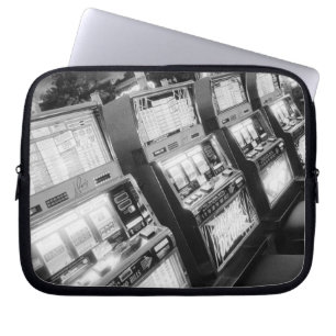 USA, Nevada, Las Vegas: Casino-Spielautomaten / Laptopschutzhülle