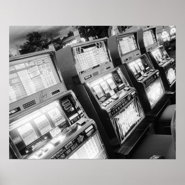 USA, Nevada, Las Vegas: Spielautomaten im Casino / Poster (Vorne)