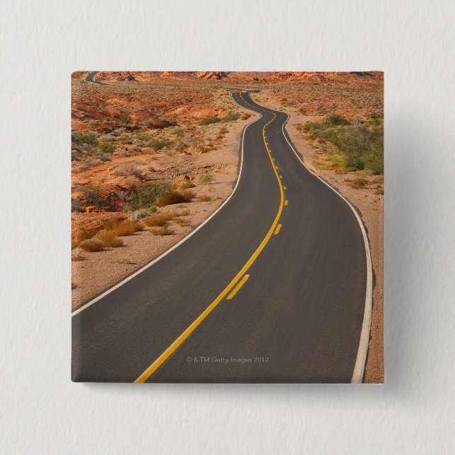 USA, Nevada, Tal des Feuers, Wüstenstraße Button (Vorderseite)