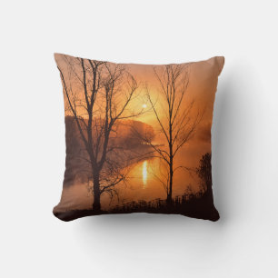USA, New England, Maine. Herbstsonnenaufgang Kissen