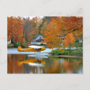 USA, New England, New Hampshire. Wasserflugzeug Postkarte