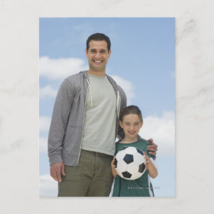 USA, New Jersey, Jersey City, Portrait des Vaters Postkarte