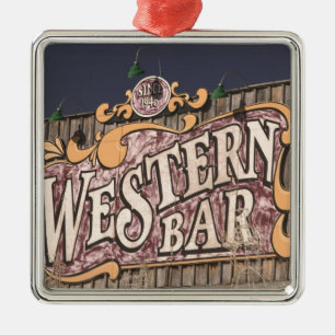 USA, New Mexico, Cloudcroft: Bergstadt (el. Ornament Aus Metall