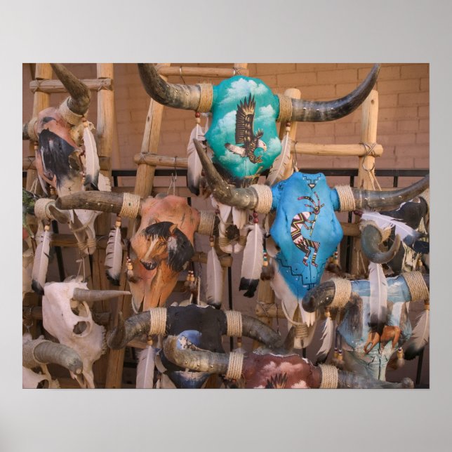 USA, New Mexico, Santa Fe: Downtown Santa Fe, Poster (Vorne)