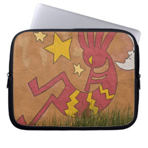USA, New Mexico, Santa Fe. Wandgemälde von einem Laptopschutzhülle