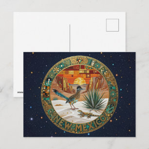 USA New Mexico Staatsembleme Postkarte