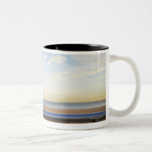 USA, New York City, Coney Island, drei Seemöwen Zweifarbige Tasse