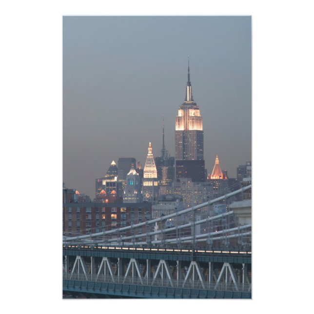 USA, New York City, View of Manhattan Bridge, Fotodruck (Vorne)