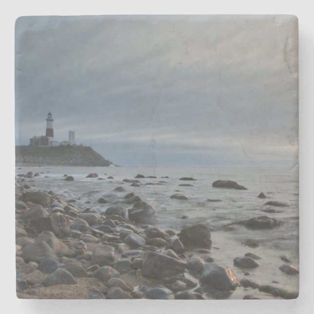 USA, New York, East Hampton. Montauchen Steinuntersetzer (Vorderseite)