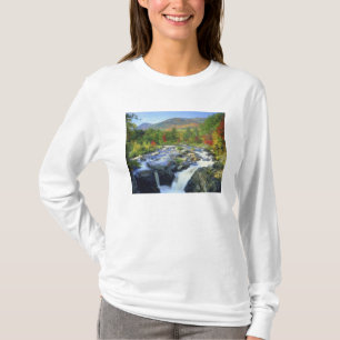 USA, New York. Ein Wasserfall im Adirondack T-Shirt