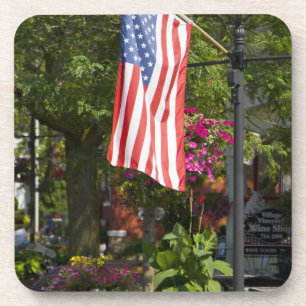 USA, New York, Lewiston. Amerikanische Flagge ange Untersetzer