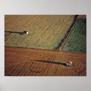 USA, North Dakota, Washburn. Late light throws Poster