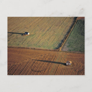 USA, North Dakota, Washburn. Spätes Licht wirft Postkarte